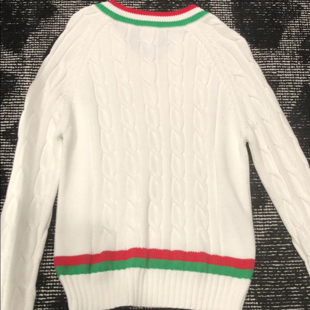 SS 17 Supreme x Lacoste Tennis Sweater White - Picture 5 of 5